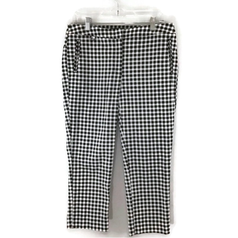 ADRIANNA PAPELL GINGHAM CAPRI